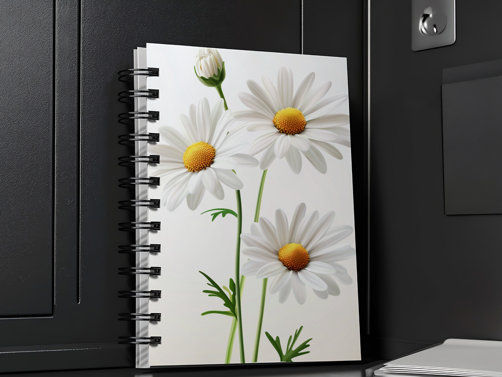 Daisy Spiral Notebook Personalized for Sunshine Thought Gathering