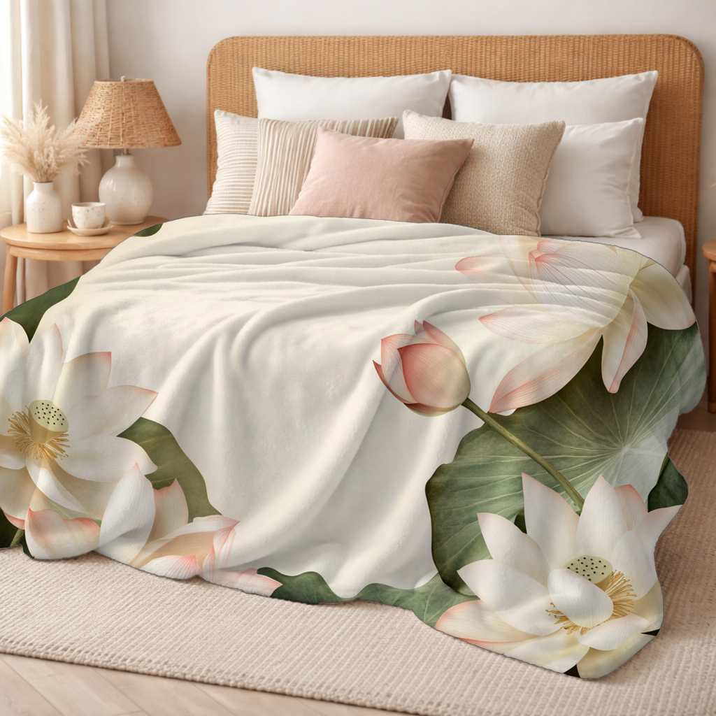 Personalized Bloom Journey Sherpa Blanket with Custom Name