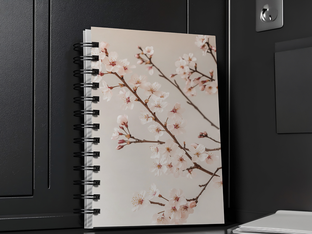 Apricot Blossom Spiral Notebook Personalized for Orchard Bloom Diaries