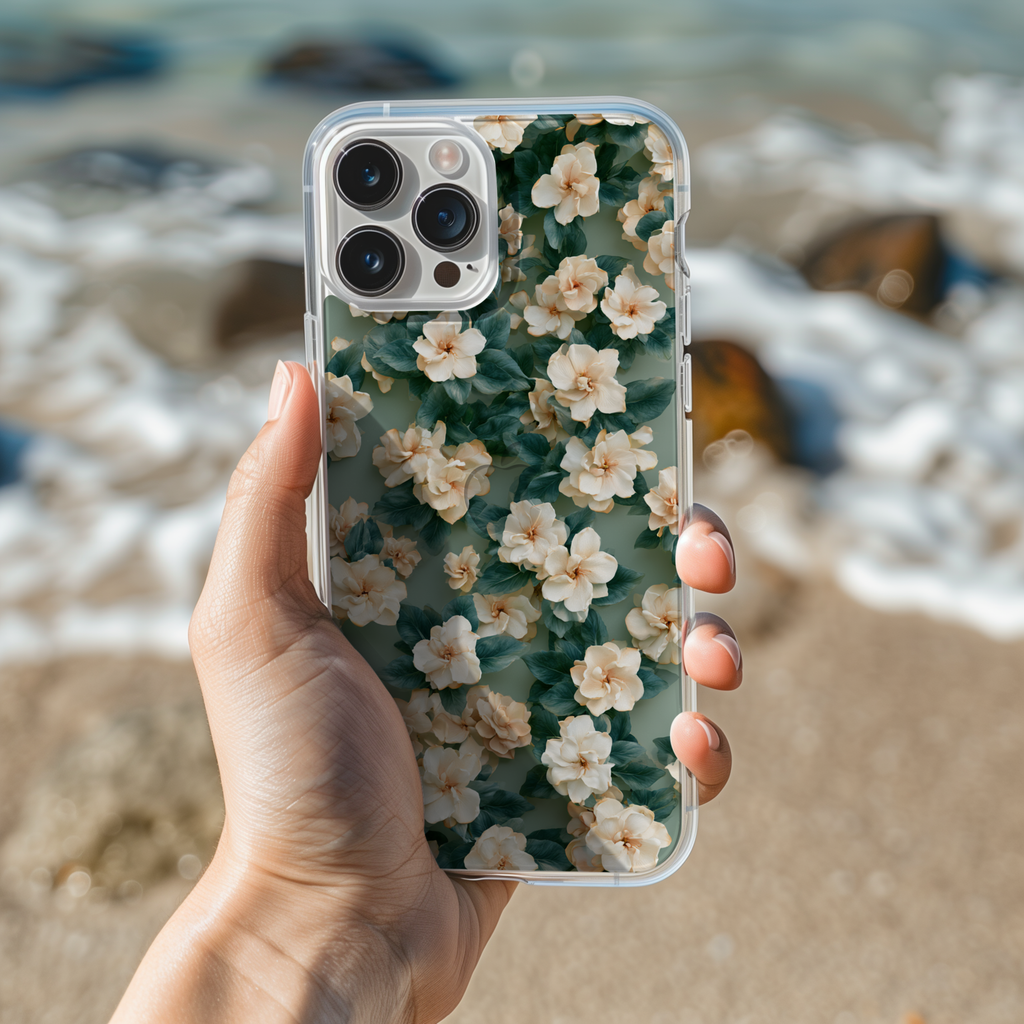 Personalized Floral Classic iPhone Case with Custom Name & Botanical Accent Cover
