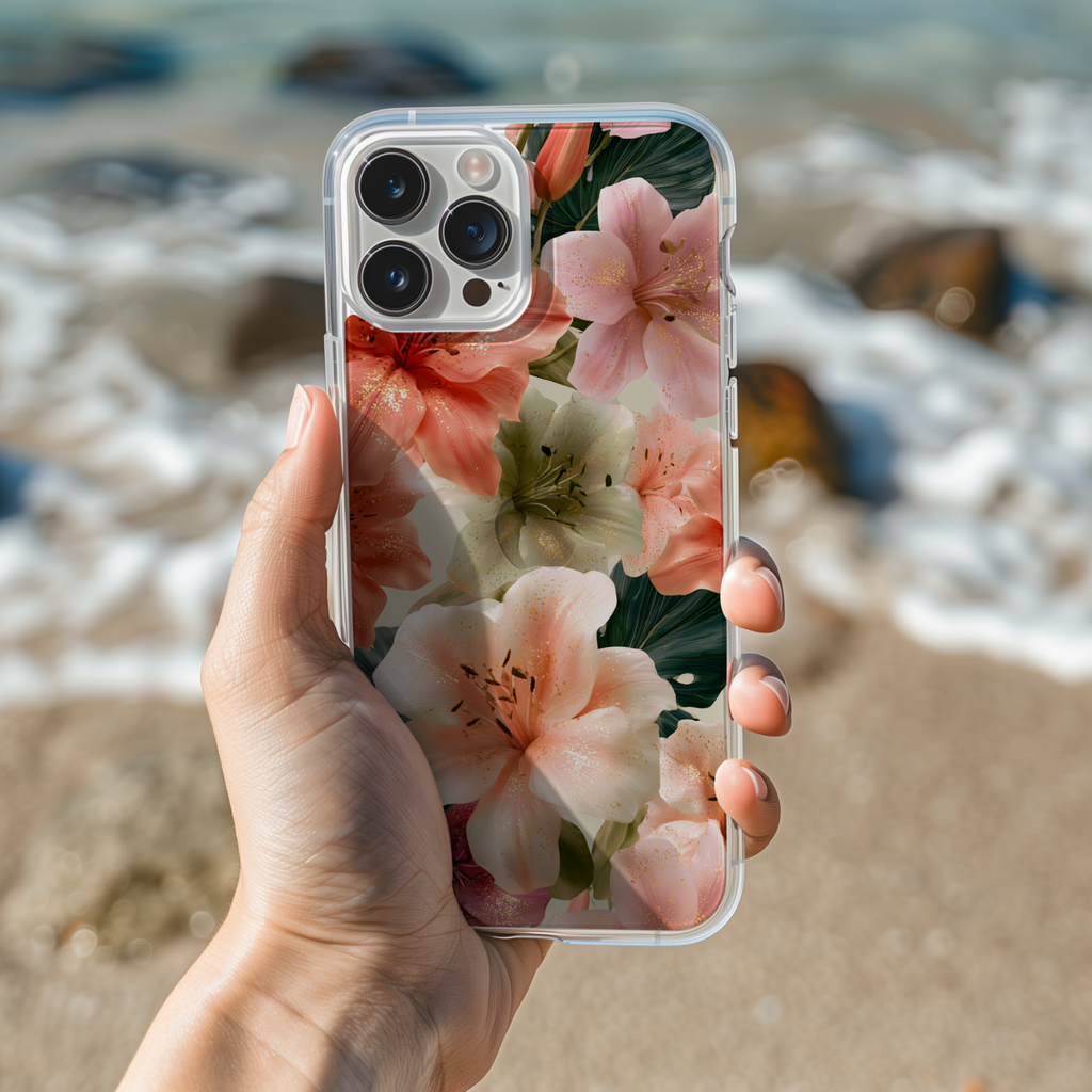 Personalized Lily iPhone Case with Custom Name & Botanical Designer Cover