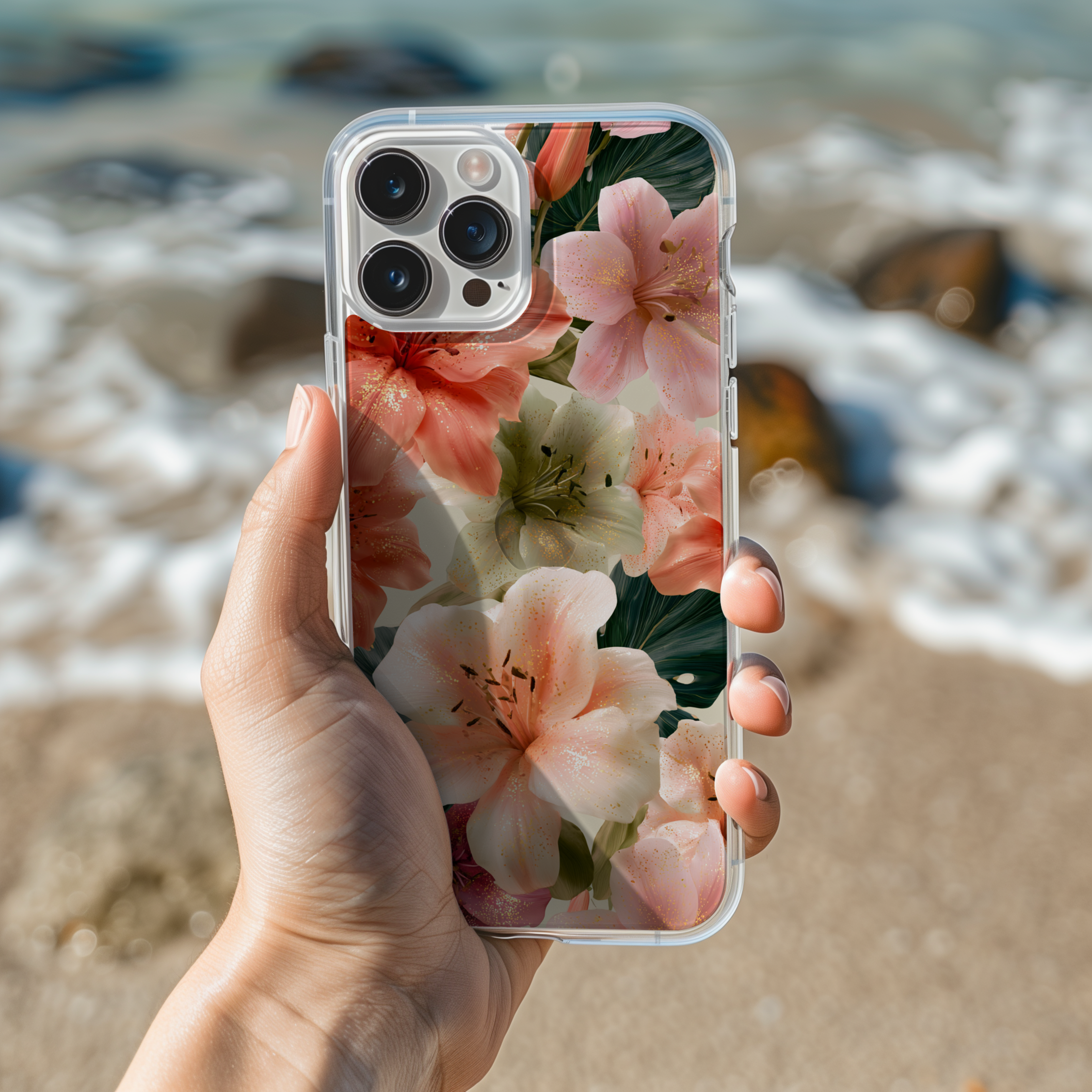 Personalized Lily iPhone Case with Custom Name & Botanical Designer Cover