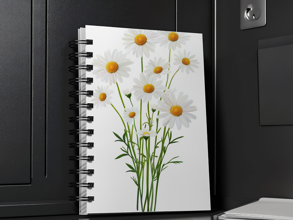 Daisy Spiral Notebook Personalized for Cottage Garden Day Records