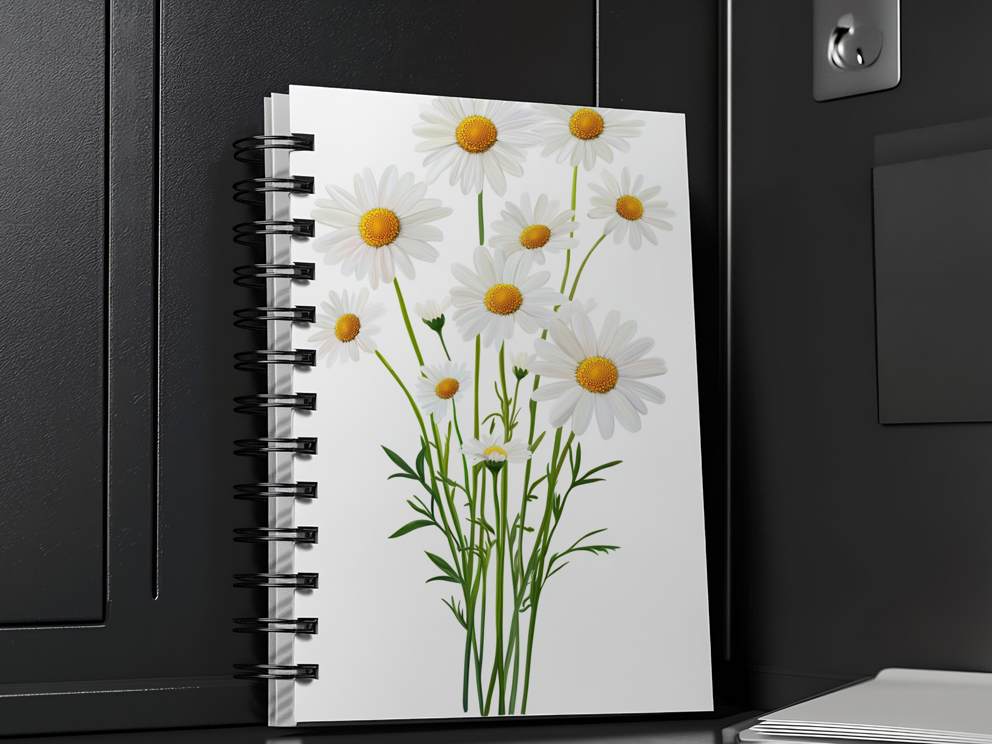 Daisy Spiral Notebook Personalized for Cottage Garden Day Records