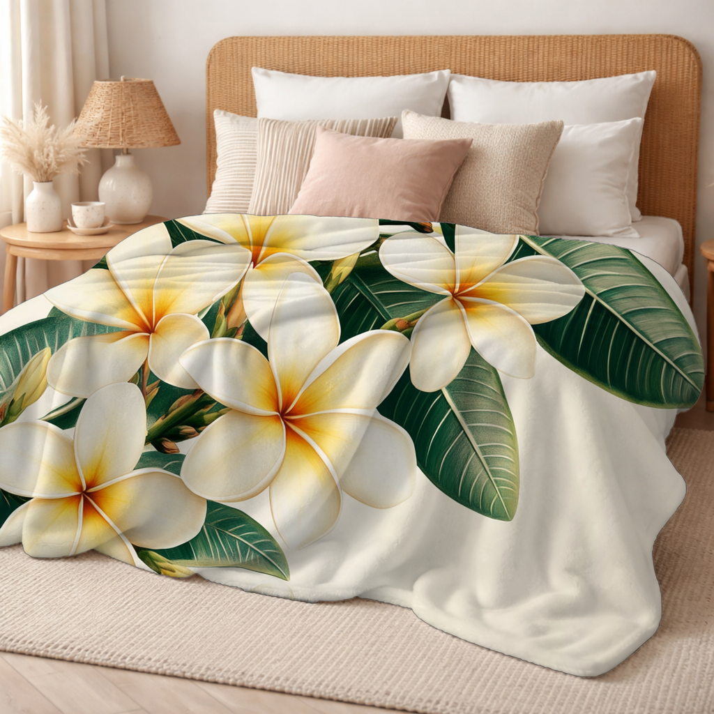 Personalized Blossom Haven Sherpa Blanket for Cozy Home Comfort