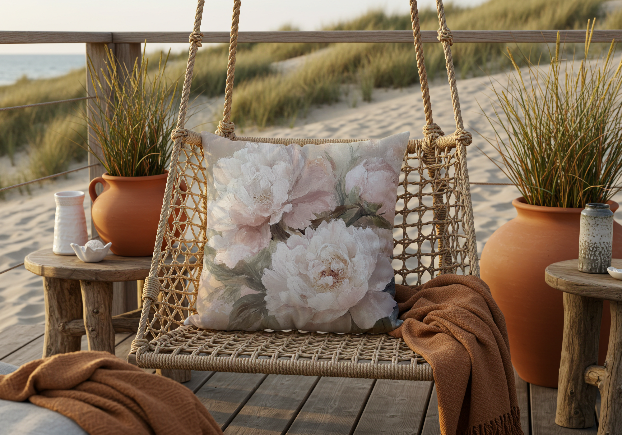 Personalized Peony Cottage Heirloom Cushion