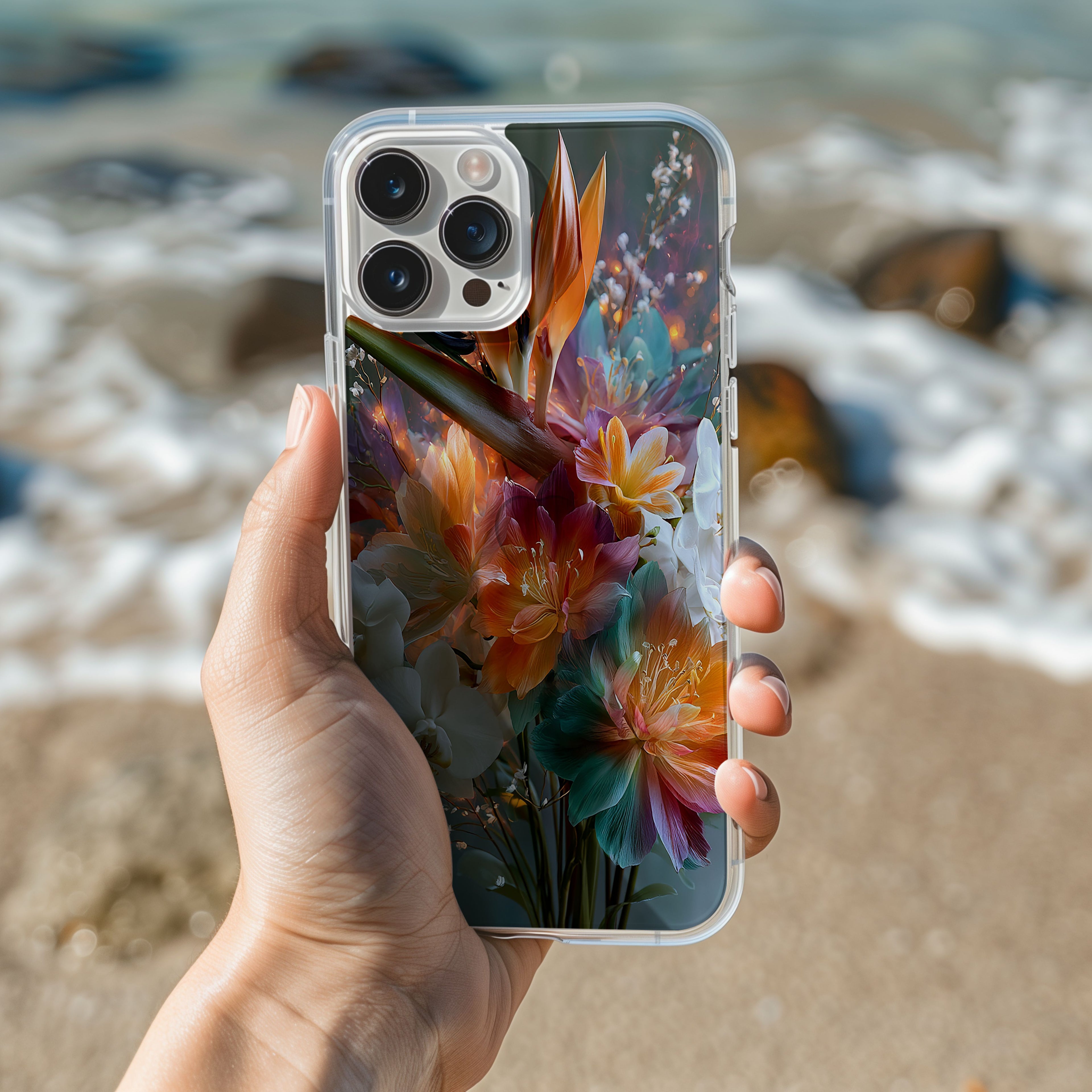 Personalized Birds of Paradise Signature iPhone Case with Custom Name & Botanical Luxe Cover