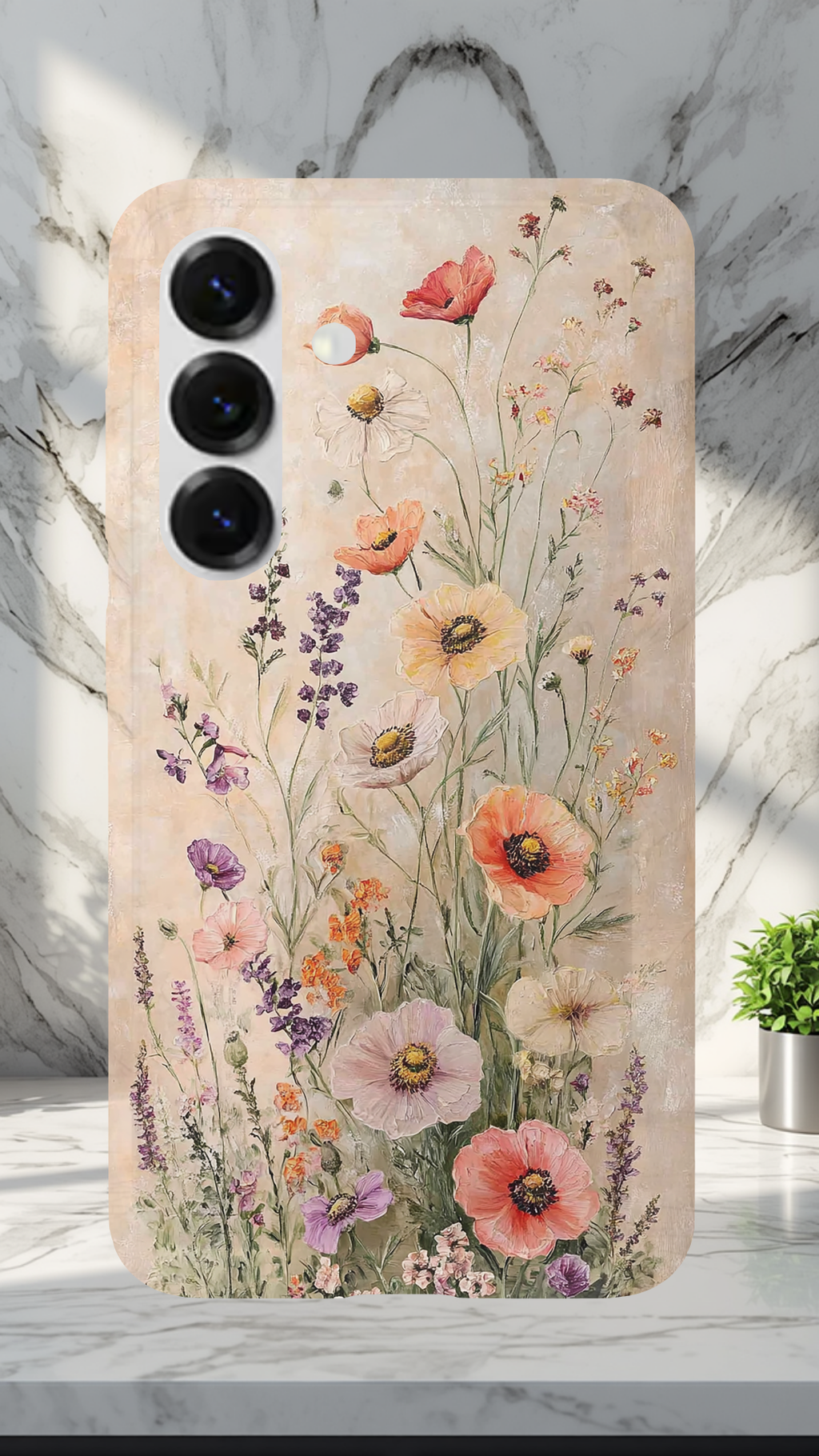 Personalized Floral Grace Samsung Galaxy Case with Custom Name