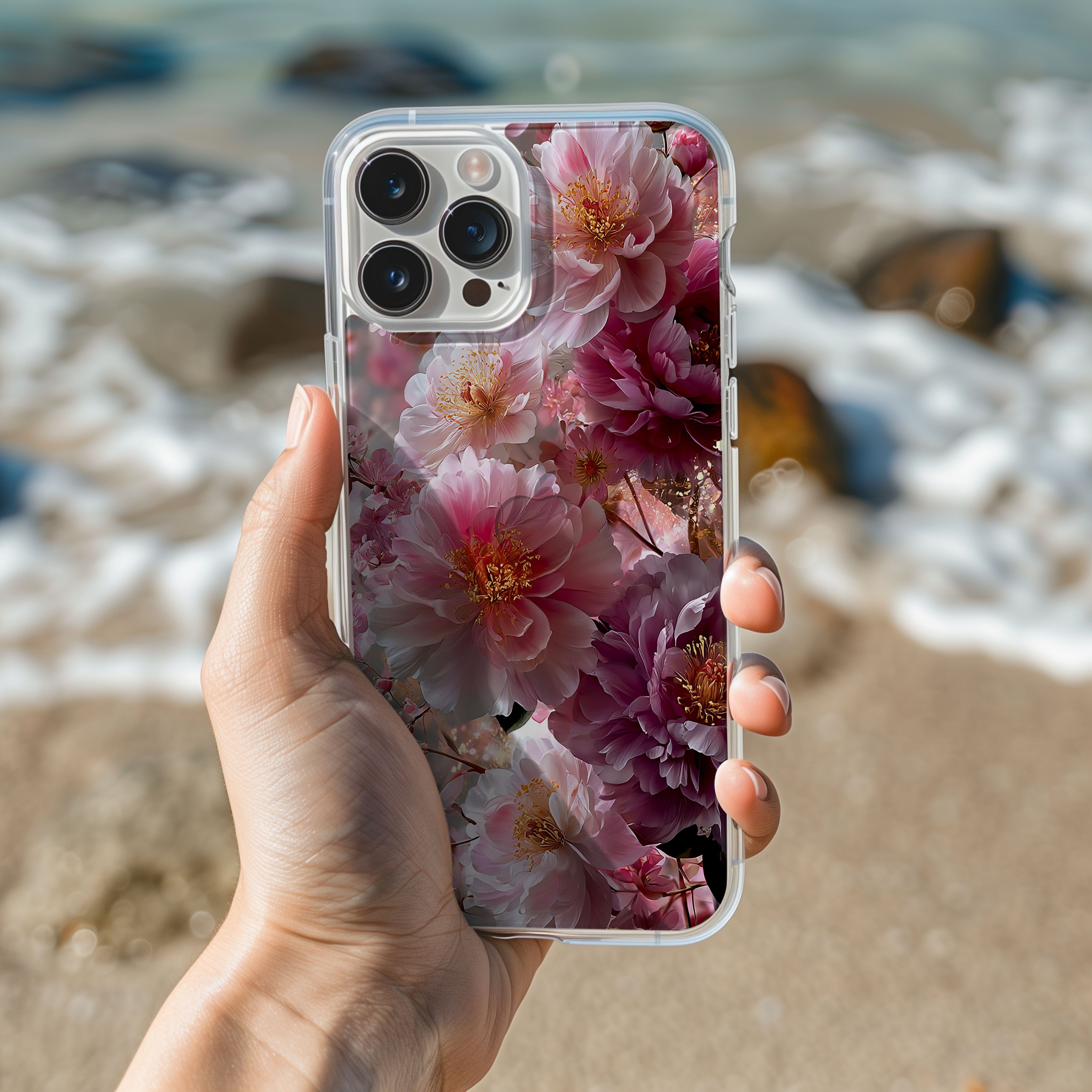 Personalized Bloom Serenade iPhone Case with Custom Name
