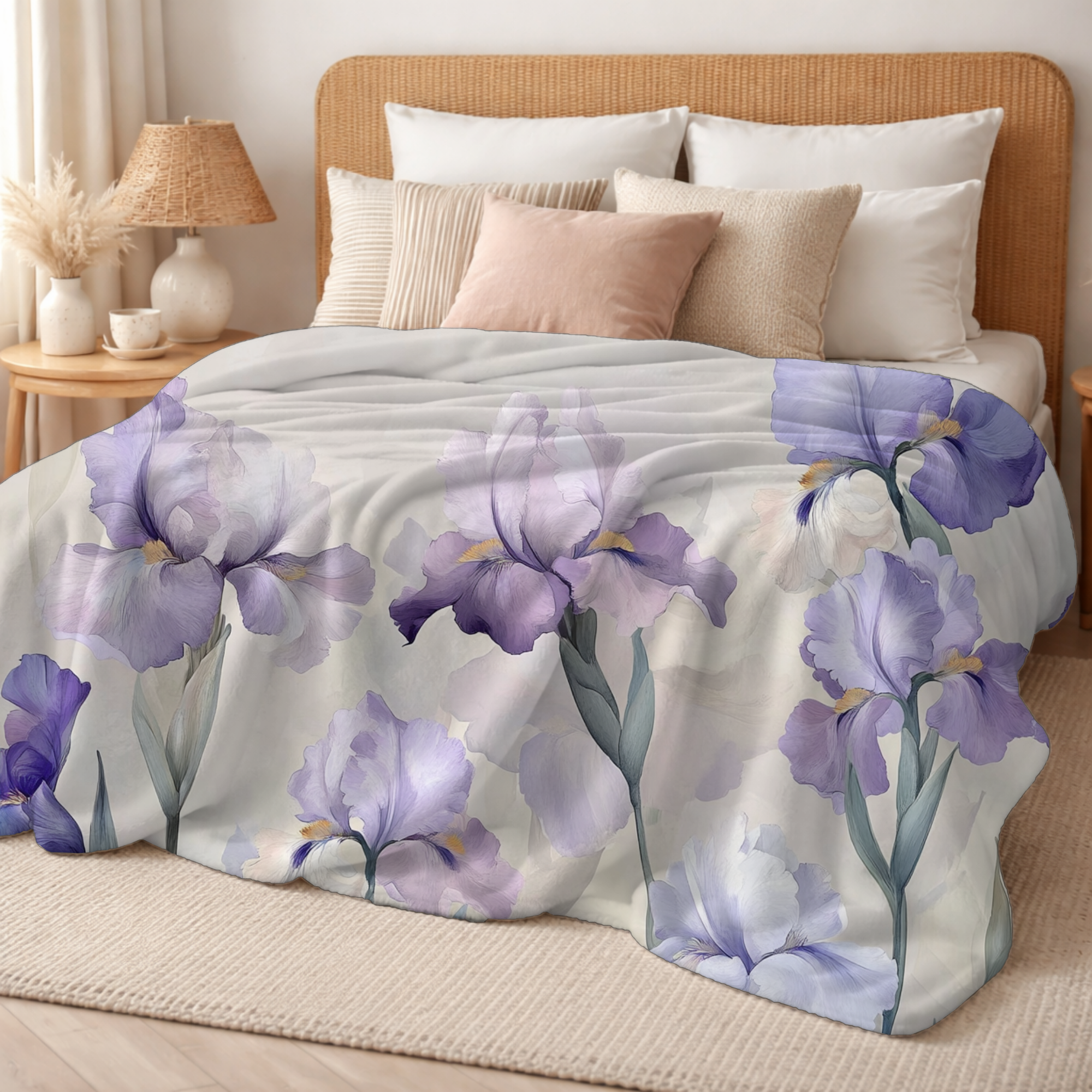 Personalized Daisy Haven Sherpa Blanket with Custom Name