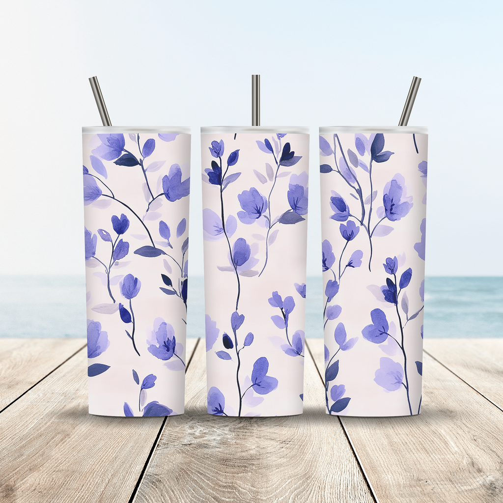 Personalized Botanical Retreat Stainless Steel Tumbler with Custom Name
