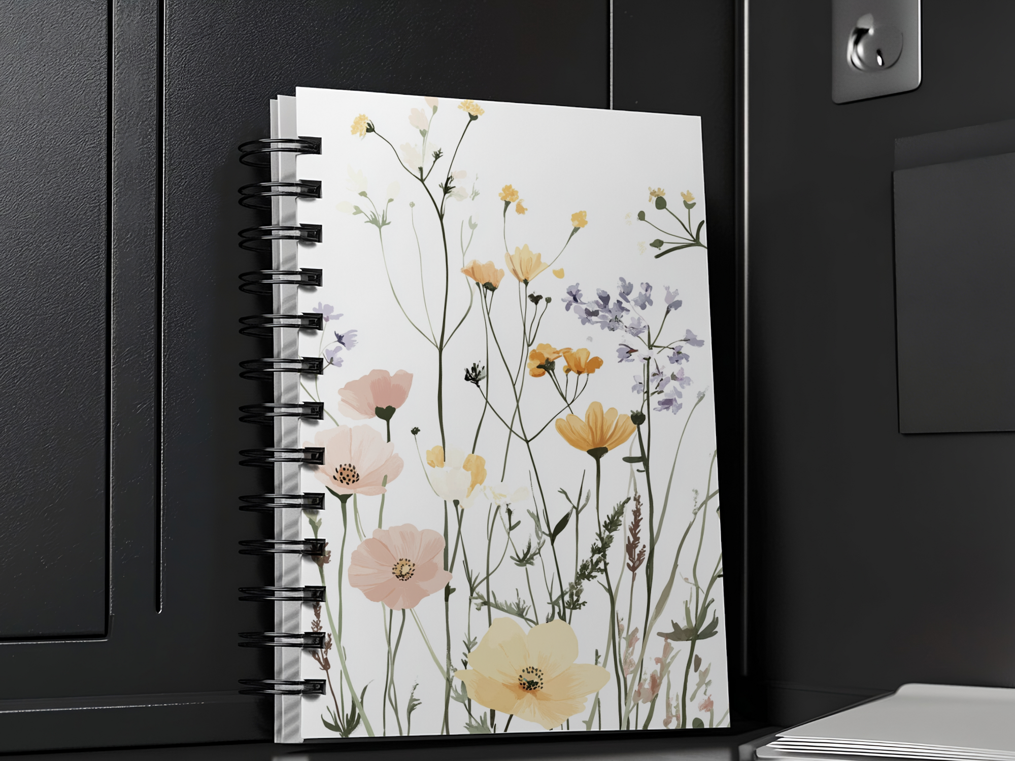 Wildflower Spiral Notebook Personalized for Countryside Story Writing