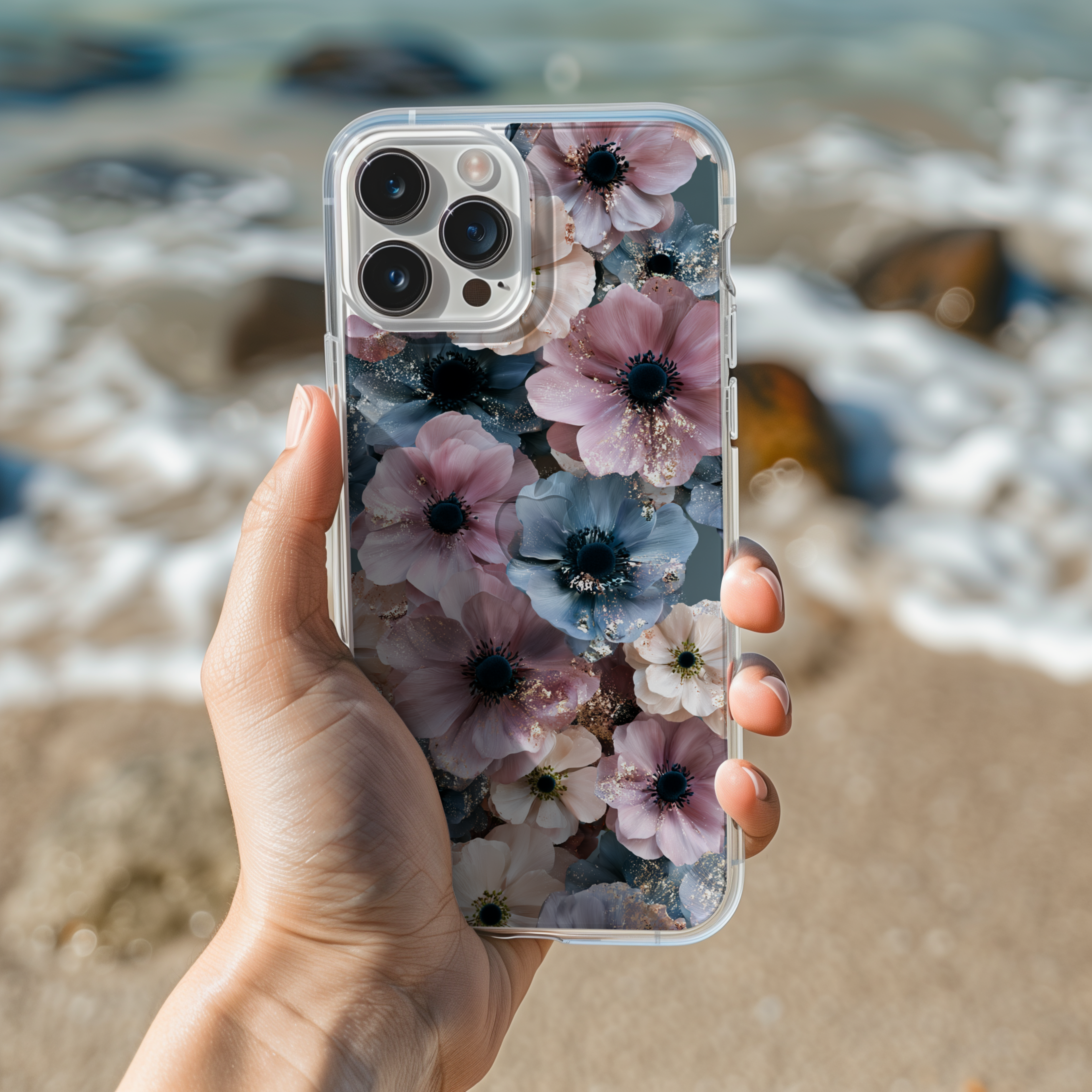 Personalized Botanical Bliss iPhone Case with Custom Name & Floral Art Cover