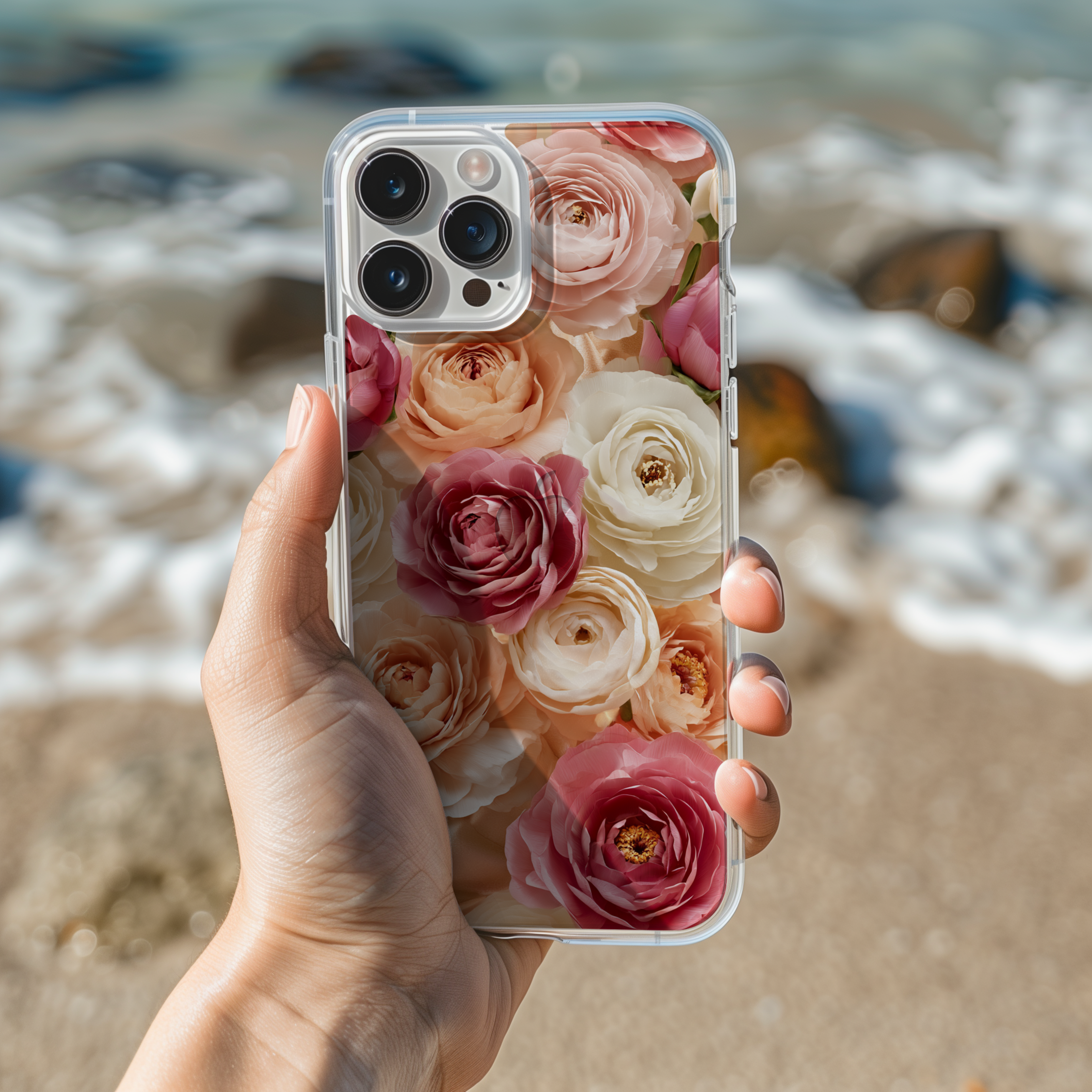 Personalized Floral Whimsy iPhone Case with Custom Name & Botanical Art Cover
