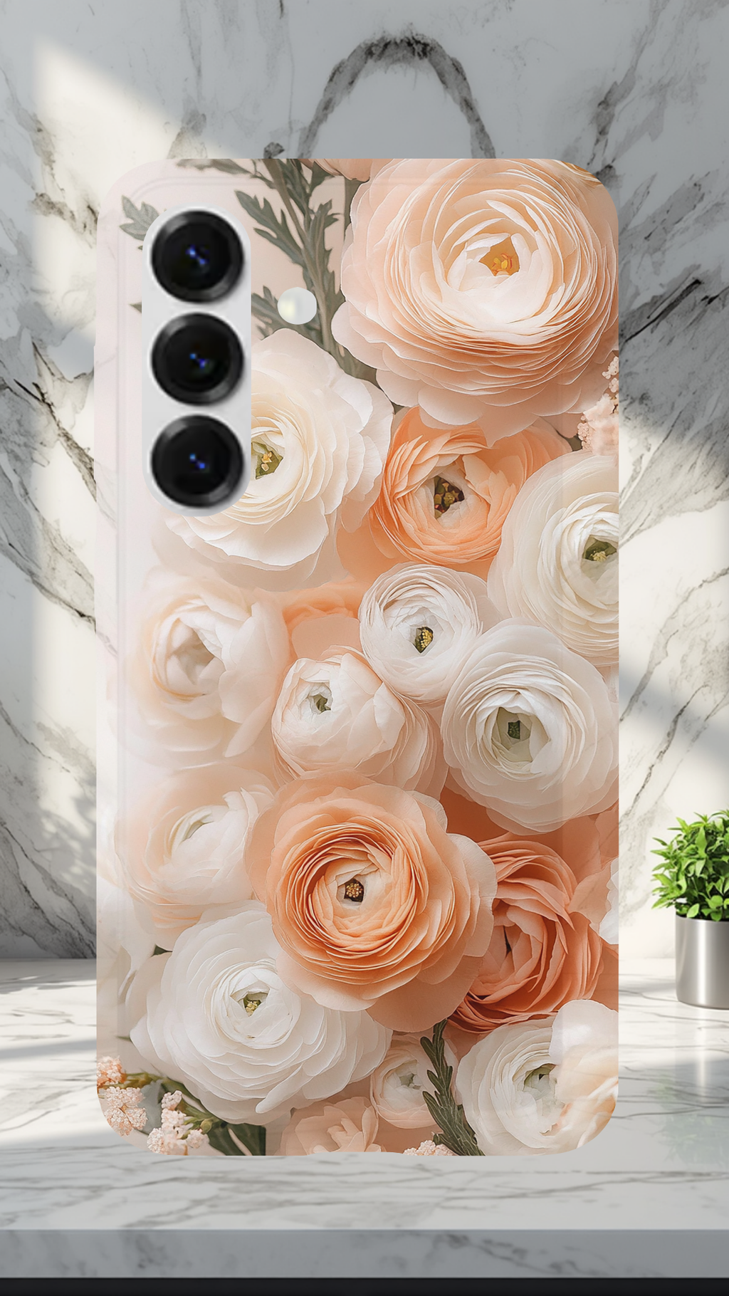 Personalized Sunlit Petals Samsung Galaxy Case with Custom Name