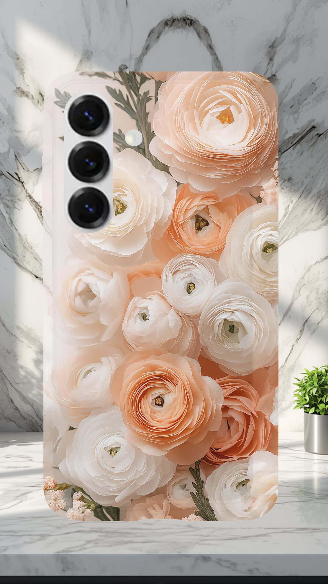 Personalized Sunlit Petals Samsung Galaxy Case with Custom Name