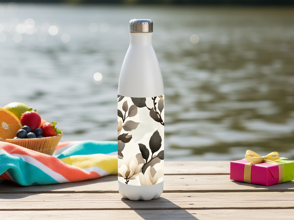 Magnolia Stainless Steel Water Bottle Personalized for Garden Pavilion Retreats