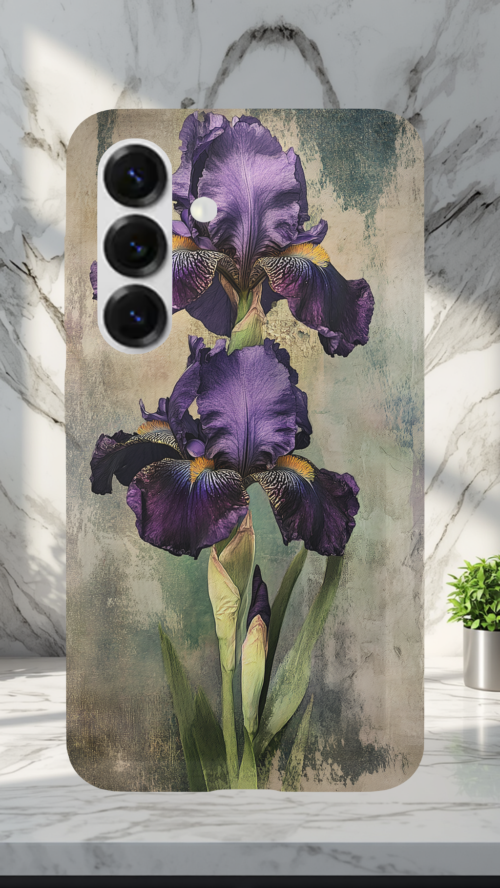Personalized Lavender Petals Samsung Galaxy Case with Custom Name