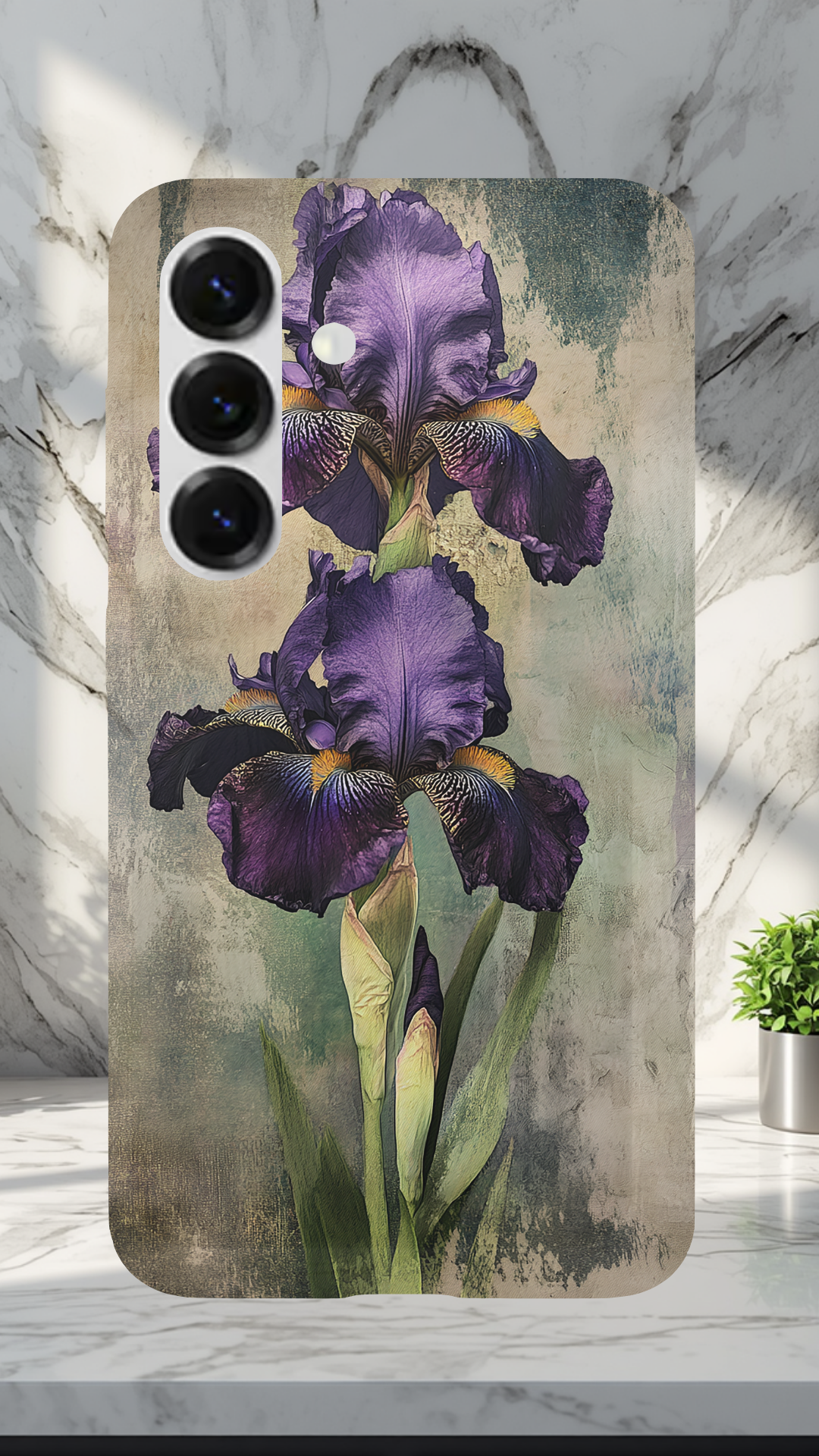 Personalized Lavender Petals Samsung Galaxy Case with Custom Name