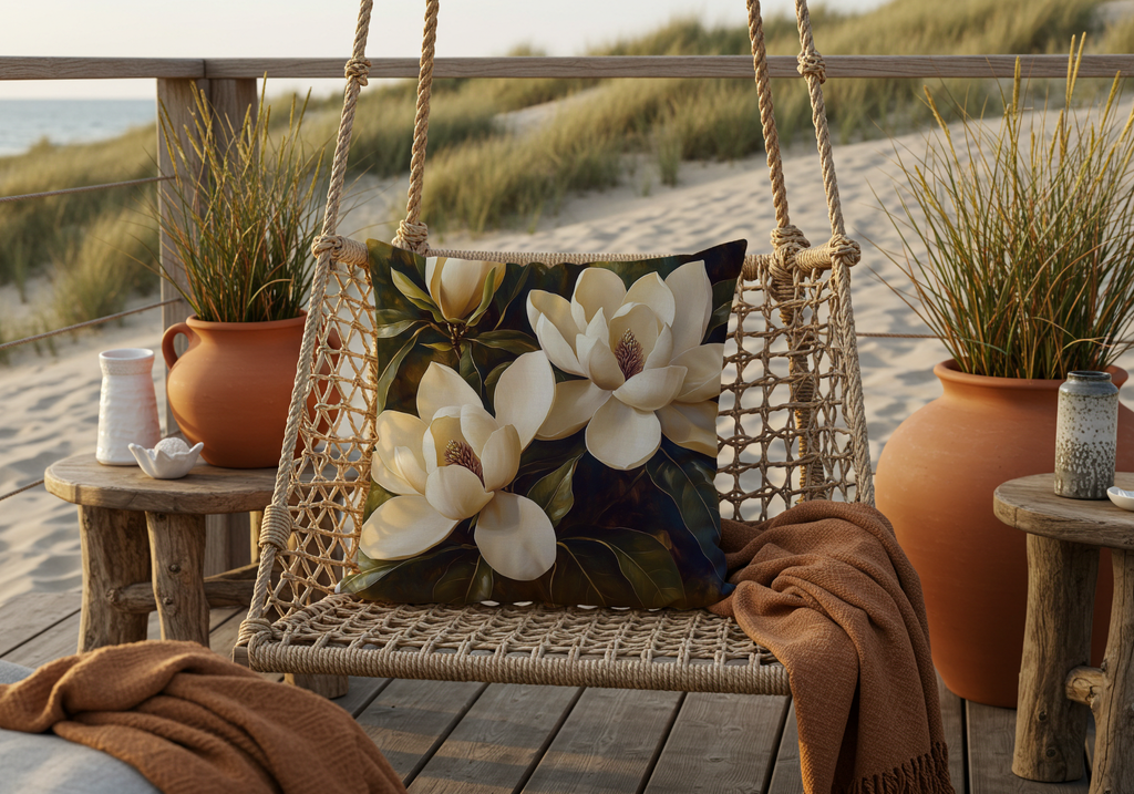 Personalized Magnolia Manor Pillow with Custom Name
