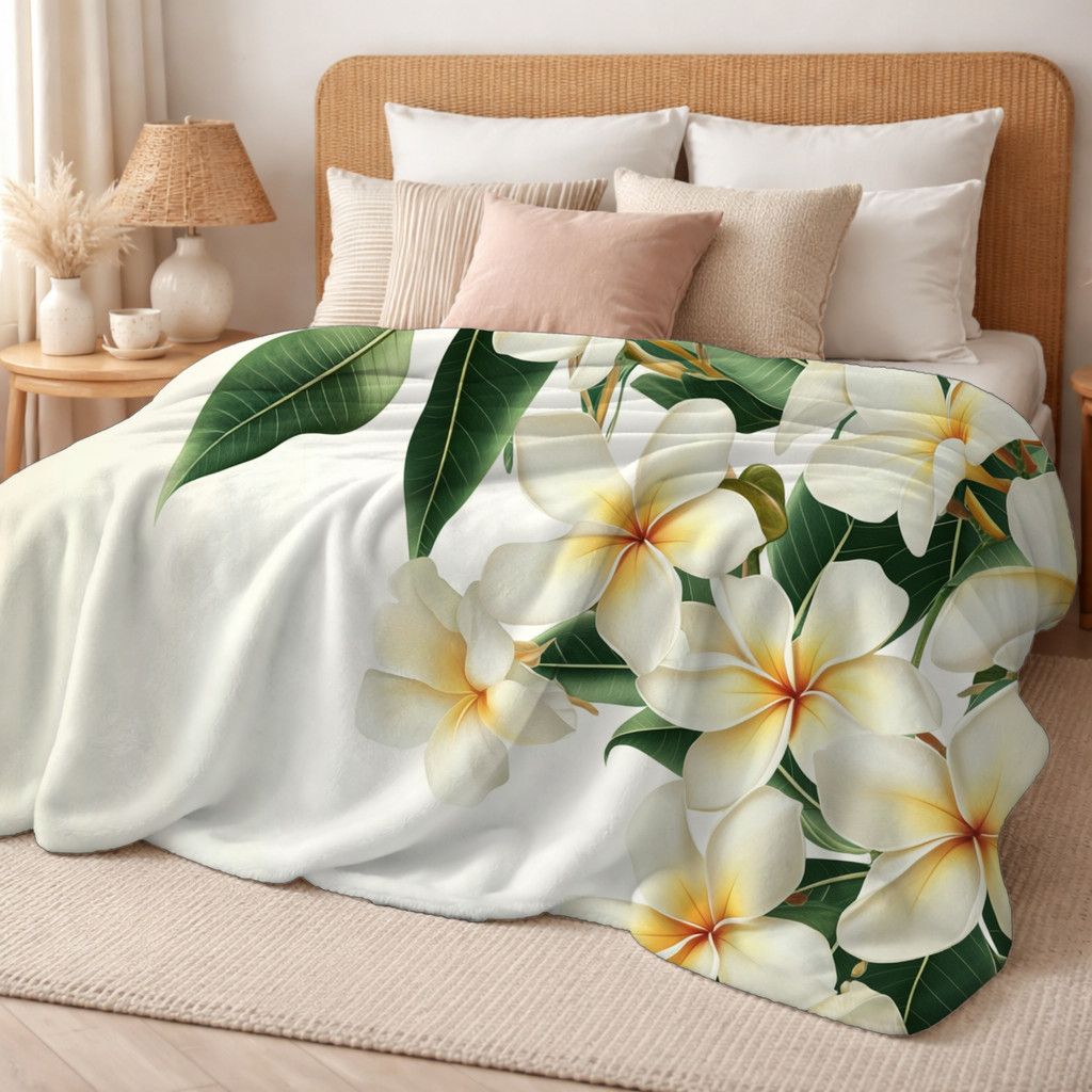 Personalized Garden Whisper Sherpa Blanket with Custom Name