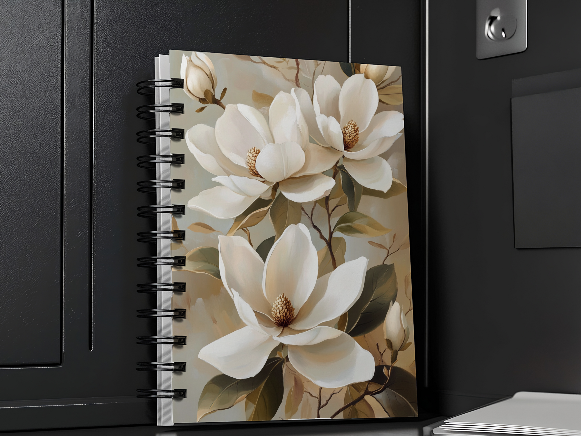 Magnolia Spiral Notebook Personalized for Southern Garden Inspirations