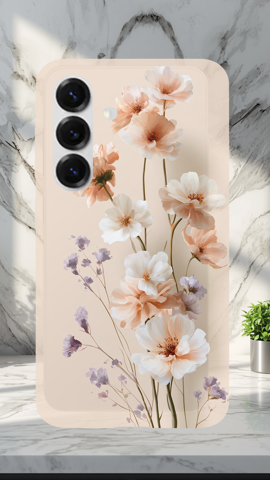 Personalized Rose Meadow Samsung Galaxy Case with Custom Name