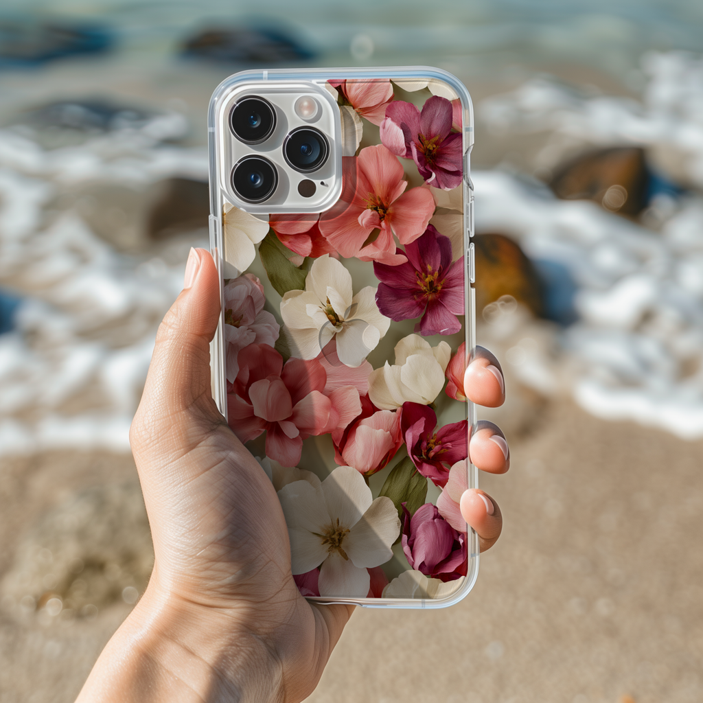 Personalized Enchanted Floral iPhone Case with Custom Name & Botanical Luxe Cover