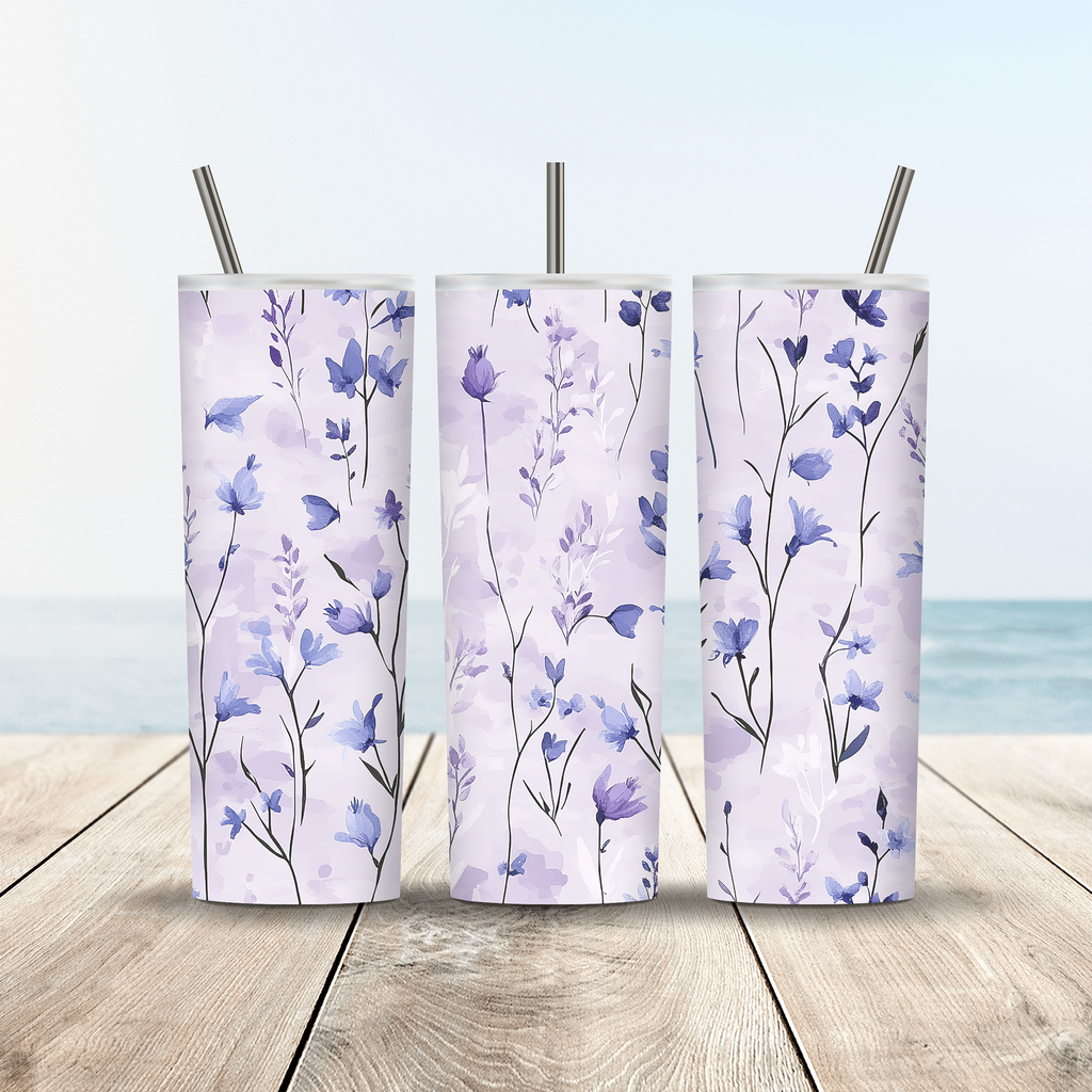 Personalized Petal Escape Stainless Steel Tumbler with Custom Name