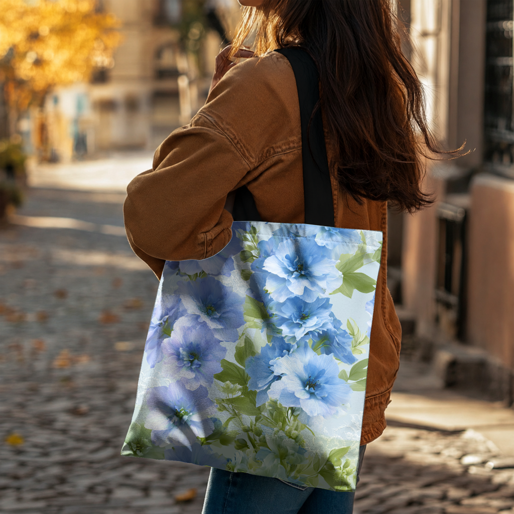 Custom Garden Bloom Tote Bag with Personalized Name for Shopping & Daily Use