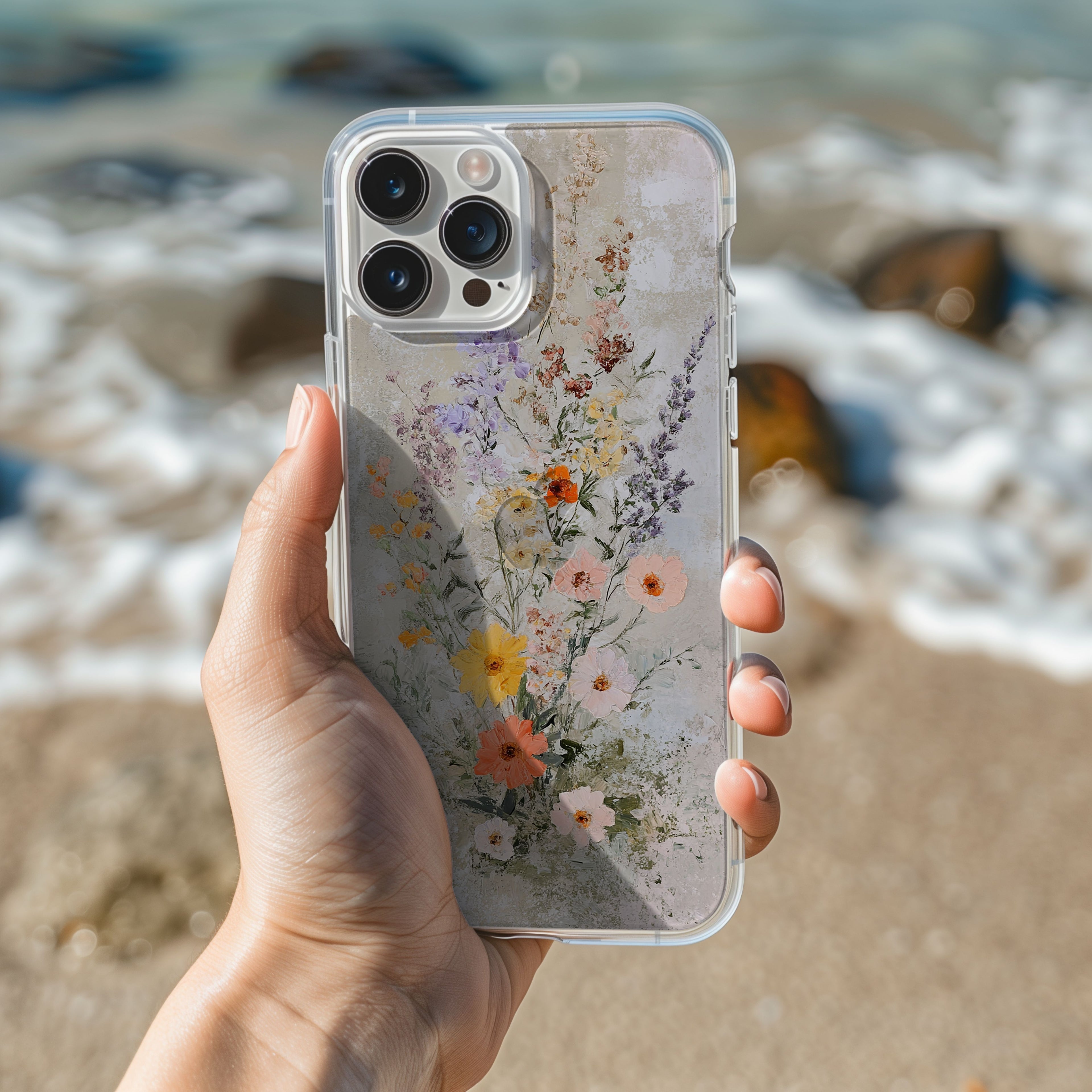 Personalized Wild Flower iPhone Case with Custom Name