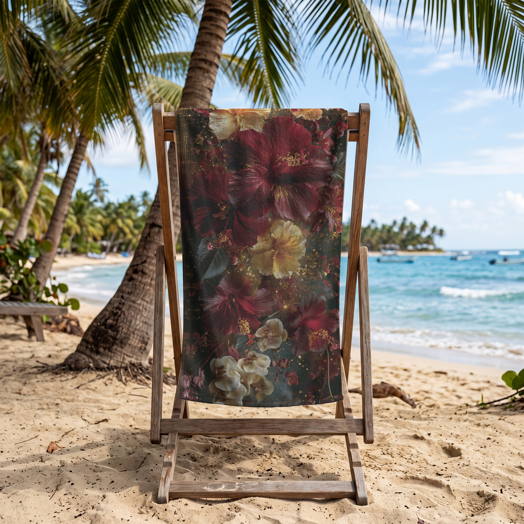 Personalized Botanical Towel with Custom Floral Print