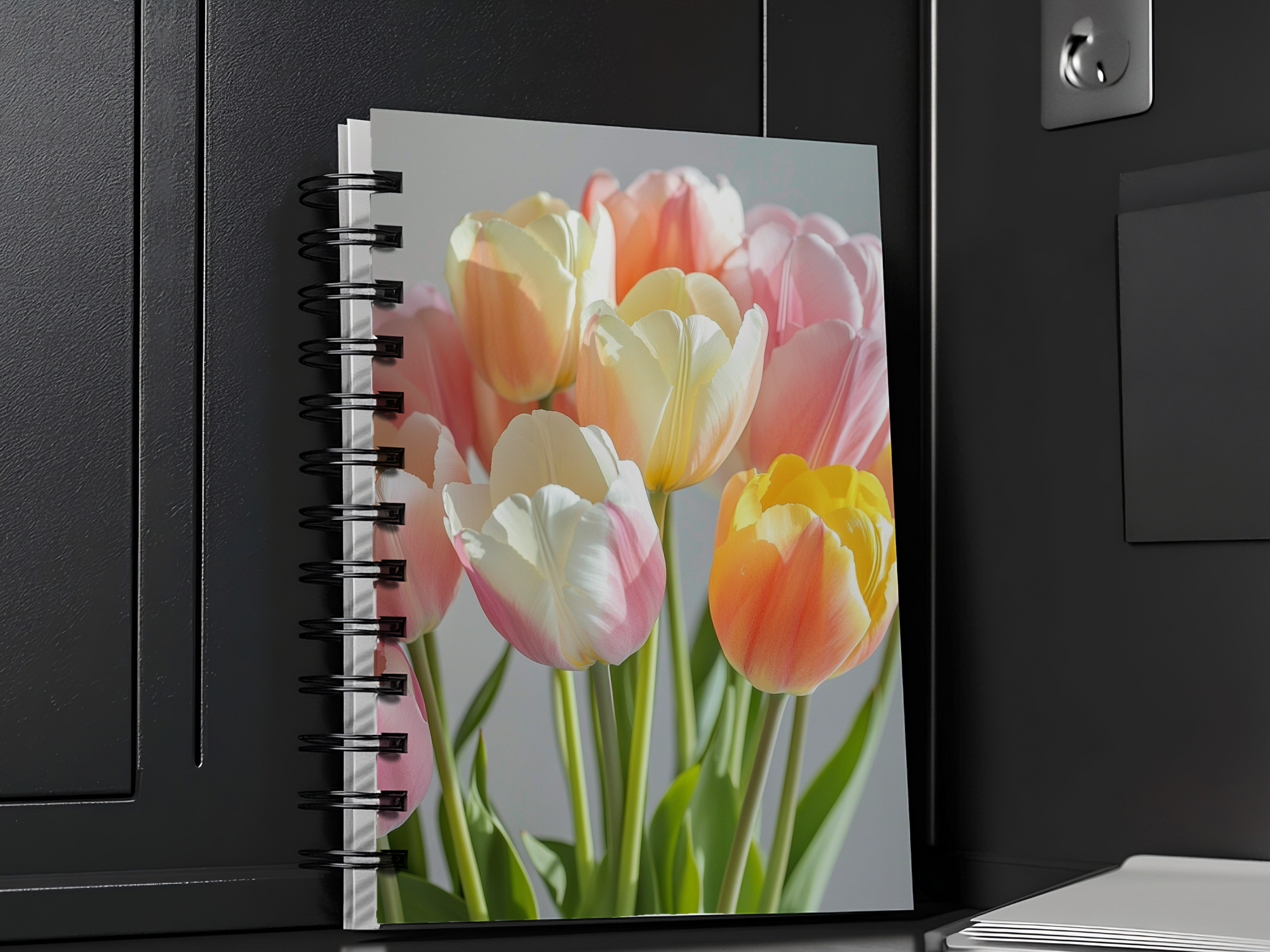 Tulip Spiral Notebook Personalized for Flower Market Daydreams