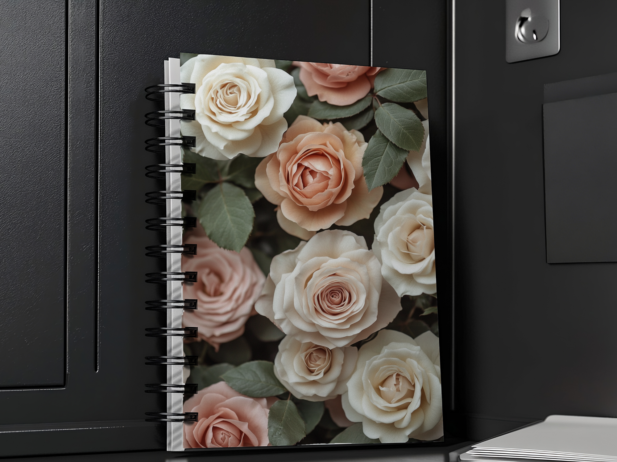 Densely Petaled Rose Spiral Notebook Personalized for Heirloom Bloom Collections