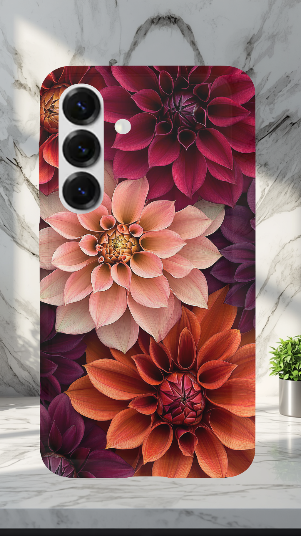 Personalized Floral Harmony Samsung Galaxy Case with Custom Name