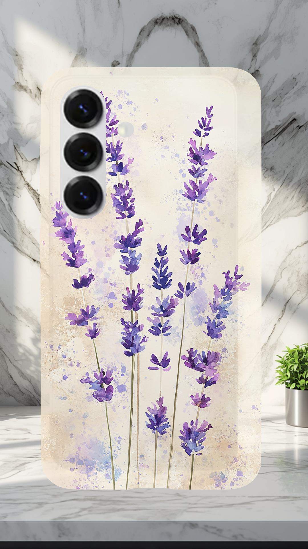 Personalized Floral Serenity Samsung Galaxy Case with Custom Name
