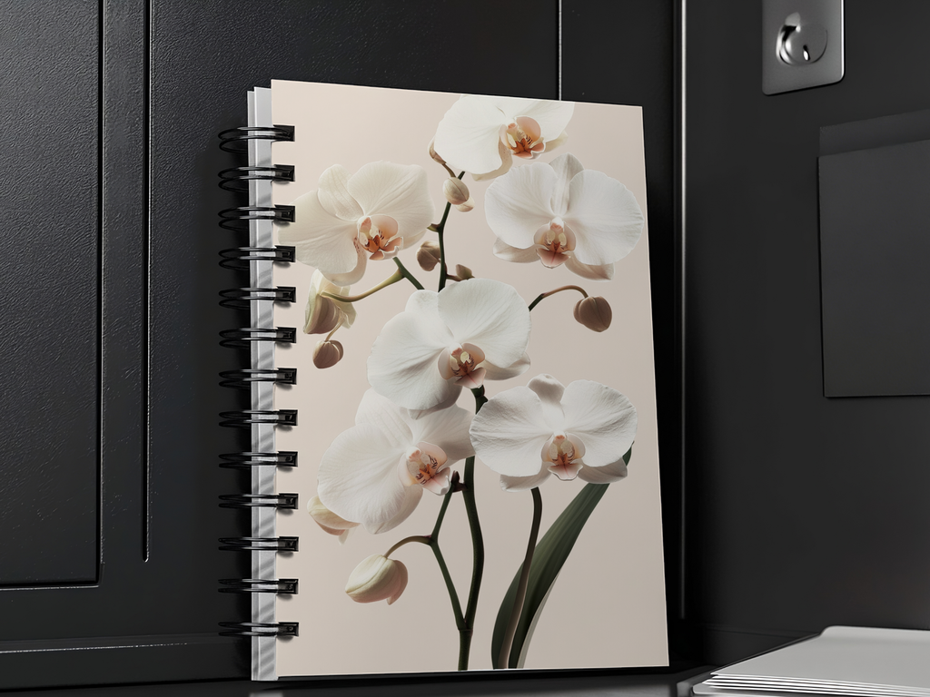 Orchid Spiral Notebook Personalized for Conservatory Inspiration Journals