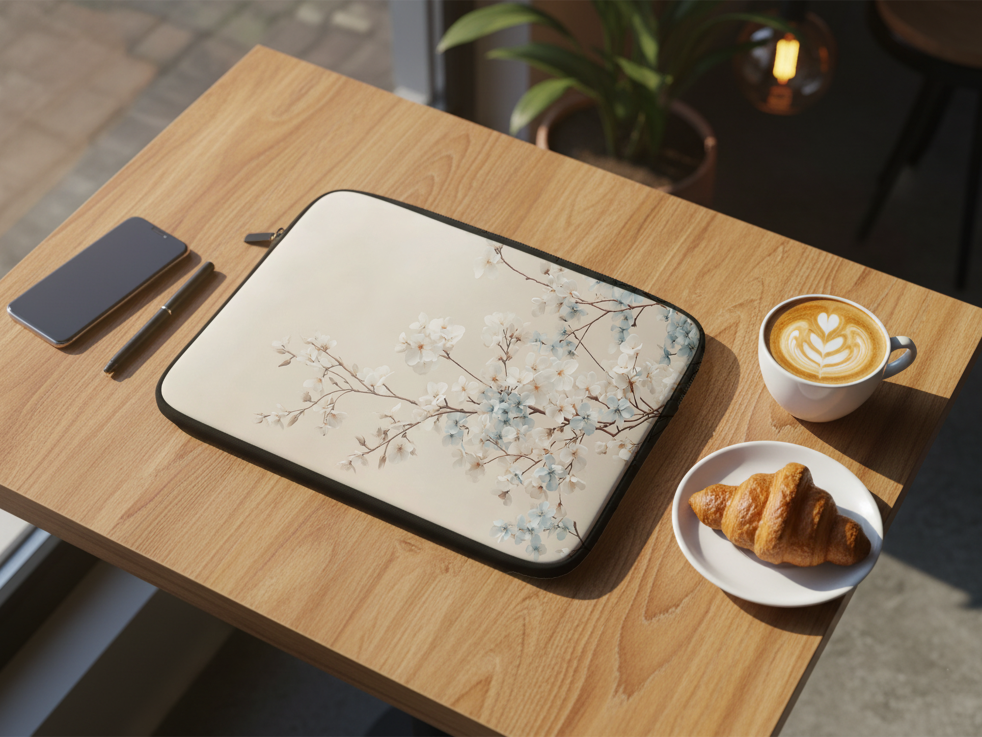 Personalized Sakura Blossom Laptop Case for Garden Lovers