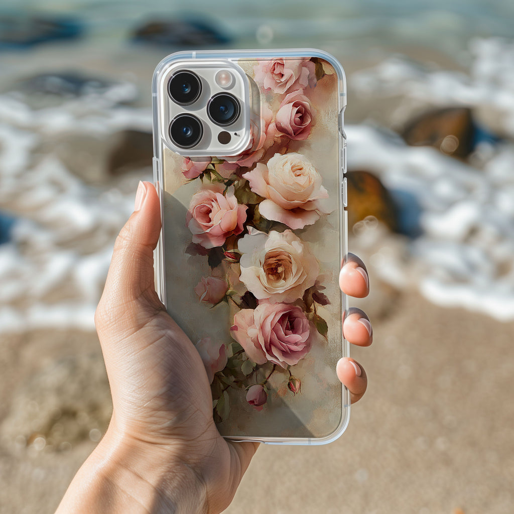 Personalized Rose iPhone Case with Custom Name