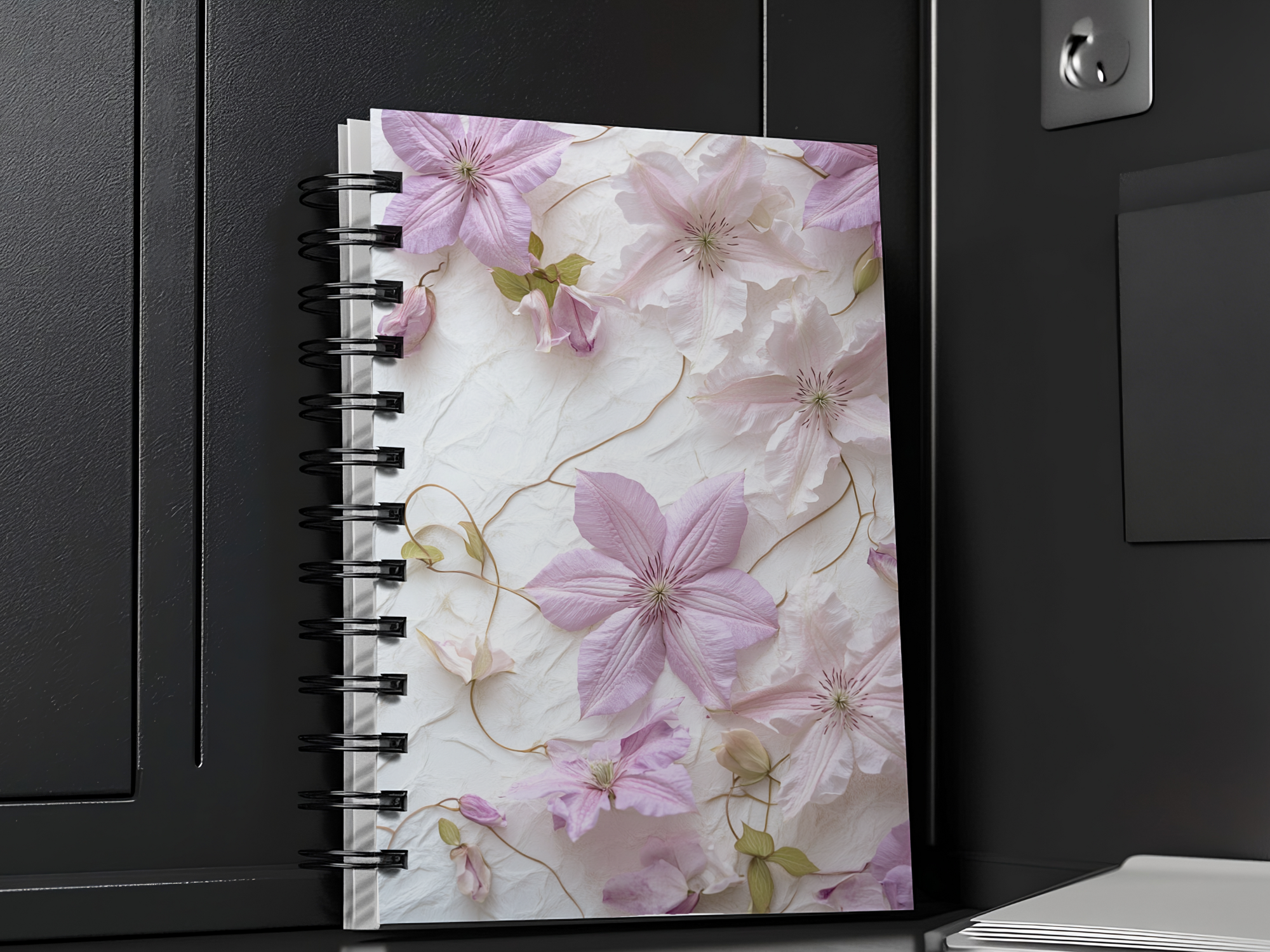 Clematis Spiral Notebook Personalized for Arbor Garden Chronicles