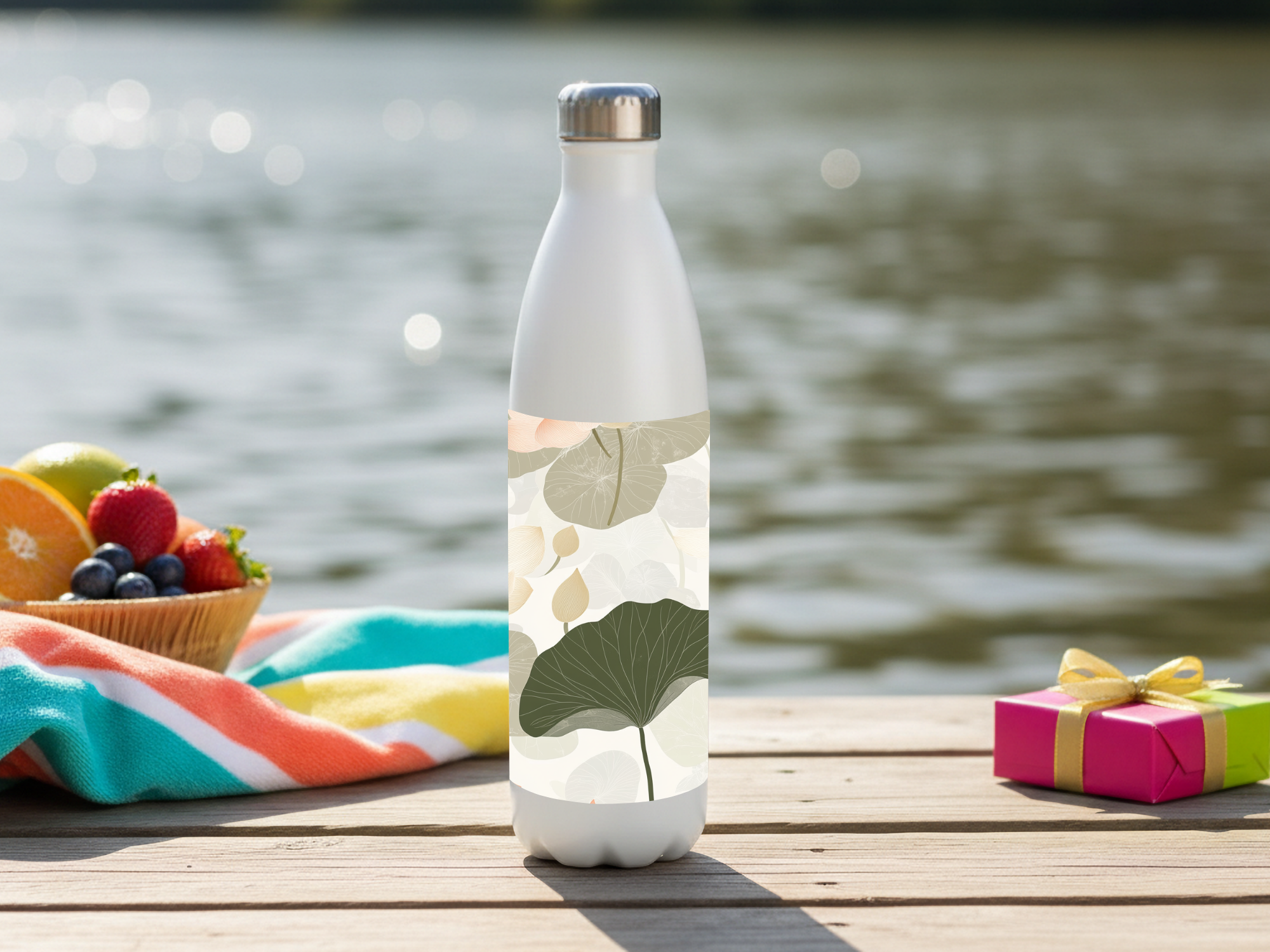 Personalized Floral Stainless Steel Water Bottle for Conservatory Bloom Adventures