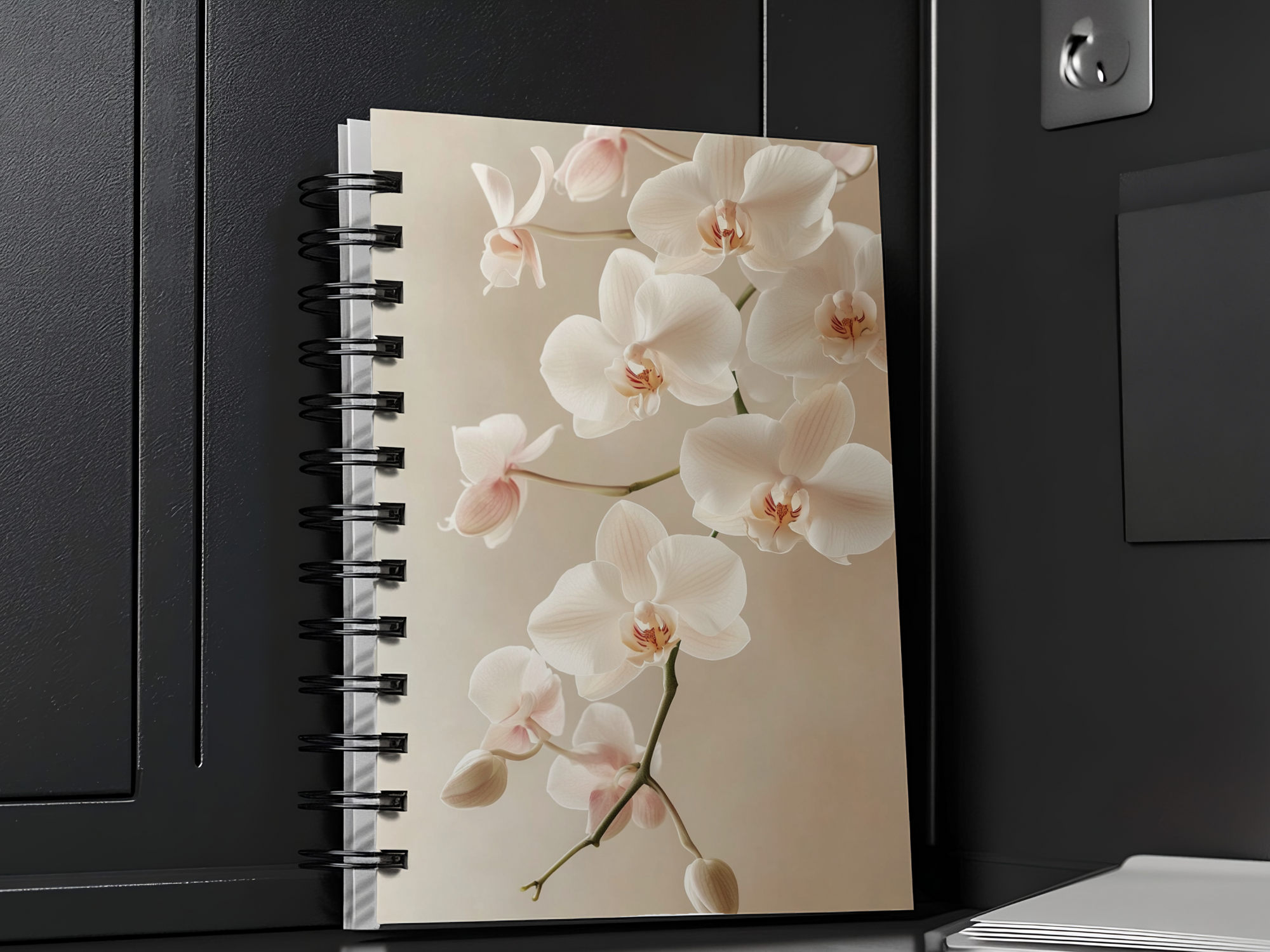 Orchid Spiral Notebook Personalized for Glasshouse Bloom Records