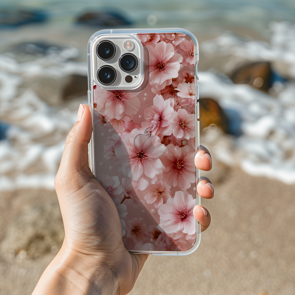 Personalized Floral Essence iPhone Case with Custom Name & Botanical Protective Cover