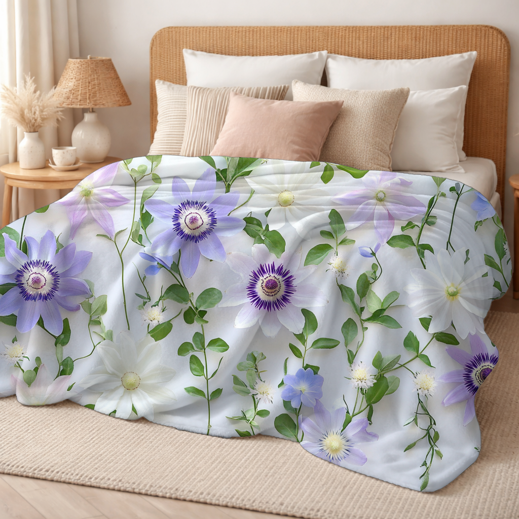 Personalized Petal Cottage Sherpa Blanket for Relaxing Evenings