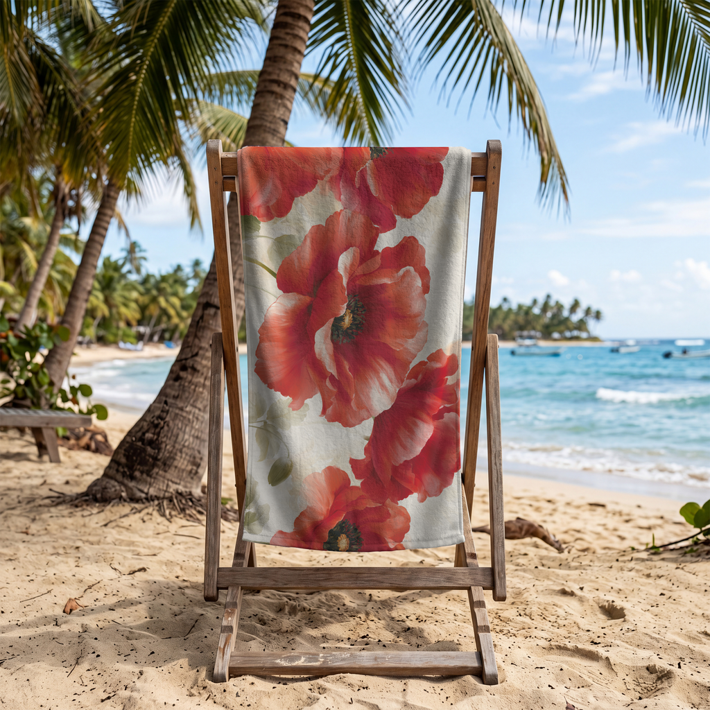 Personalized Floral Towel with Custom Botanical Name