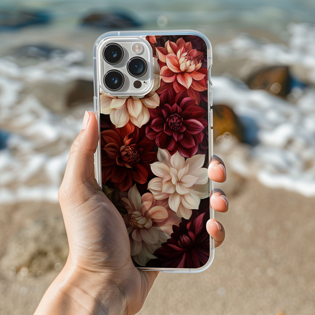 Personalized Floral Symphony iPhone Case with Custom Name