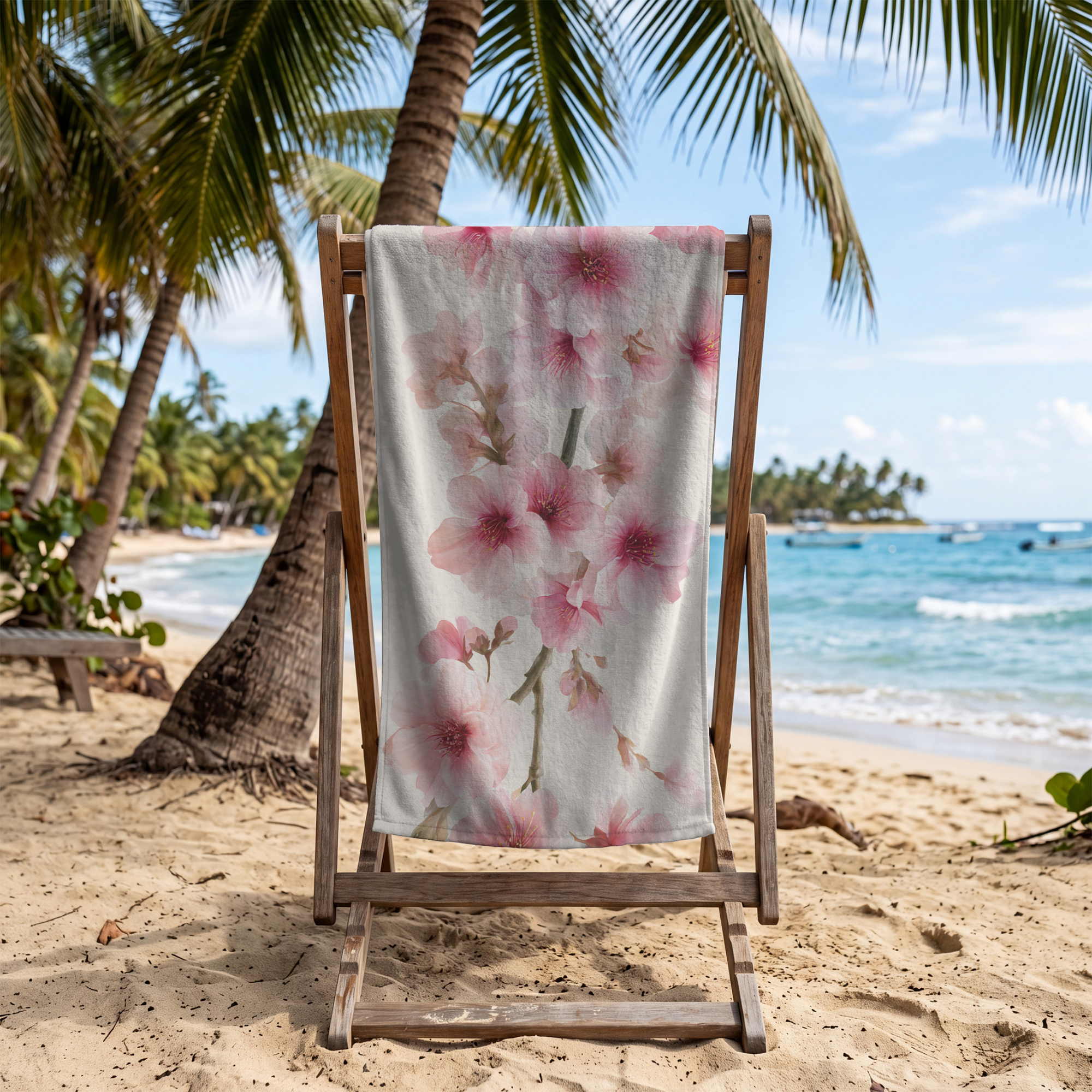 Floral Botanical Towel with Personalized Name