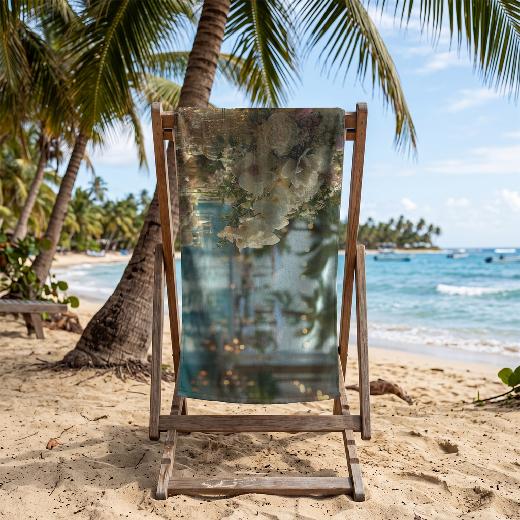 Botanical Floral Towel | Personalized Beach & Bath Towel