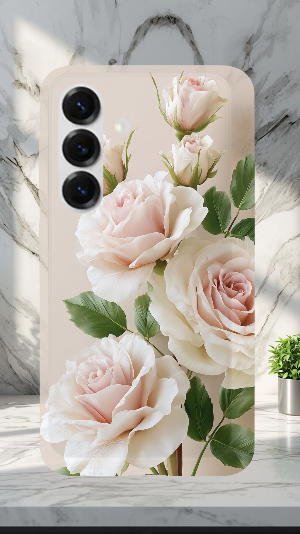Personalized Floral Retreat Samsung Galaxy Case with Custom Name