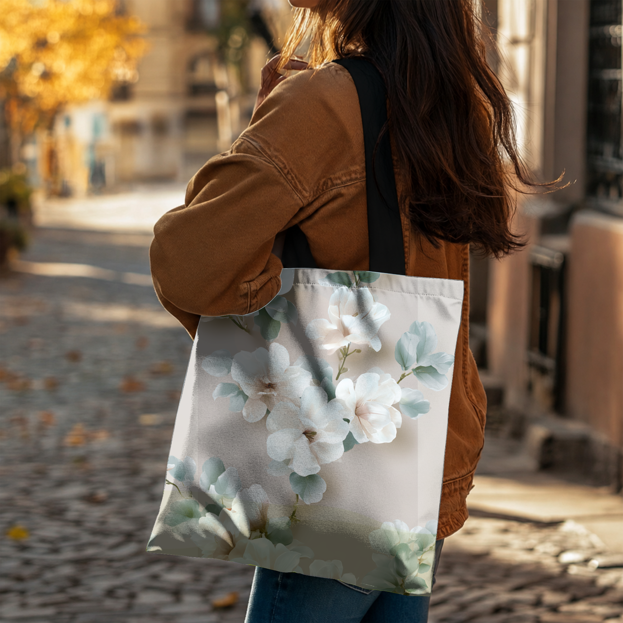 Custom Nature Lover Tote Bag with Personalized Name for Shopping & Everyday Use